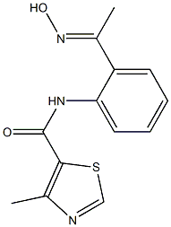 N-{2-[(1E)-N-hydroxyethanimidoyl]phenyl}-4-methyl-1,3-thiazole-5-carboxamide Structure