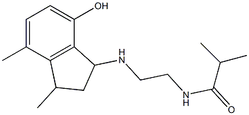 N-{2-[(7-hydroxy-3,4-dimethyl-2,3-dihydro-1H-inden-1-yl)amino]ethyl}-2-methylpropanamide Structure