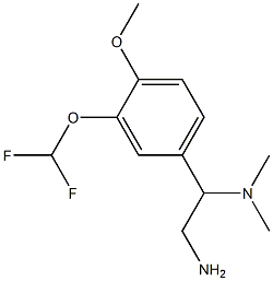 N-{2-amino-1-[3-(difluoromethoxy)-4-methoxyphenyl]ethyl}-N,N-dimethylamine Struktur