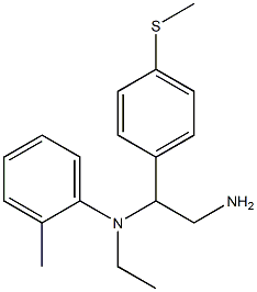 N-{2-amino-1-[4-(methylsulfanyl)phenyl]ethyl}-N-ethyl-2-methylaniline,,结构式