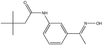 N-{3-[(1E)-N-hydroxyethanimidoyl]phenyl}-3,3-dimethylbutanamide Structure