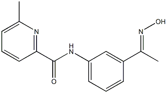 N-{3-[(1E)-N-hydroxyethanimidoyl]phenyl}-6-methylpyridine-2-carboxamide,,结构式