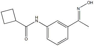 N-{3-[(1E)-N-hydroxyethanimidoyl]phenyl}cyclobutanecarboxamide Structure