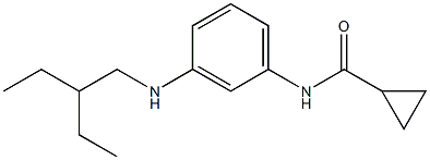 N-{3-[(2-ethylbutyl)amino]phenyl}cyclopropanecarboxamide,,结构式