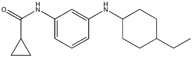 N-{3-[(4-ethylcyclohexyl)amino]phenyl}cyclopropanecarboxamide 化学構造式