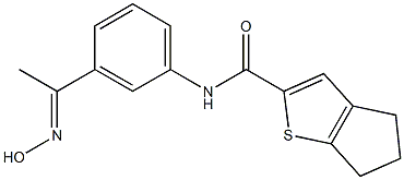 N-{3-[1-(hydroxyimino)ethyl]phenyl}-4H,5H,6H-cyclopenta[b]thiophene-2-carboxamide Struktur