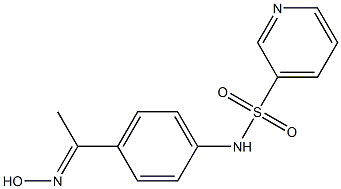 N-{4-[(1E)-N-hydroxyethanimidoyl]phenyl}pyridine-3-sulfonamide Struktur