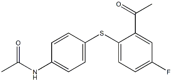N-{4-[(2-acetyl-4-fluorophenyl)sulfanyl]phenyl}acetamide Struktur