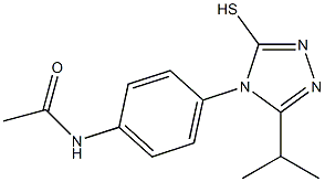 N-{4-[3-(propan-2-yl)-5-sulfanyl-4H-1,2,4-triazol-4-yl]phenyl}acetamide Struktur