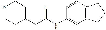 N-2,3-dihydro-1H-inden-5-yl-2-piperidin-4-ylacetamide Struktur