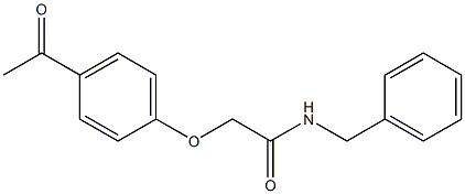 N-benzyl-2-(4-acetylphenoxy)acetamide Struktur