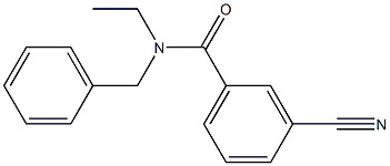 N-benzyl-3-cyano-N-ethylbenzamide,,结构式