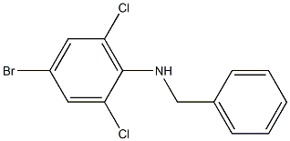 N-benzyl-4-bromo-2,6-dichloroaniline 化学構造式