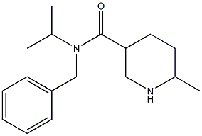 N-benzyl-N-isopropyl-6-methylpiperidine-3-carboxamide,,结构式