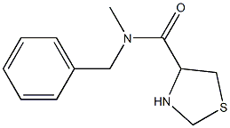 N-benzyl-N-methyl-1,3-thiazolidine-4-carboxamide 化学構造式