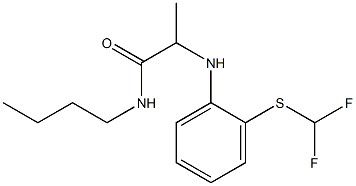 N-butyl-2-({2-[(difluoromethyl)sulfanyl]phenyl}amino)propanamide Structure