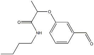 N-butyl-2-(3-formylphenoxy)propanamide Struktur