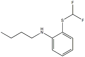 N-butyl-2-[(difluoromethyl)sulfanyl]aniline,,结构式