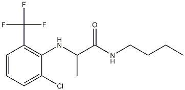 N-butyl-2-{[2-chloro-6-(trifluoromethyl)phenyl]amino}propanamide 化学構造式