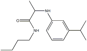 N-butyl-2-{[3-(propan-2-yl)phenyl]amino}propanamide 化学構造式