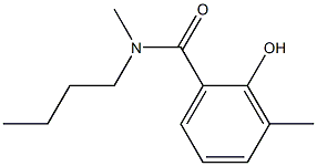 N-butyl-2-hydroxy-N,3-dimethylbenzamide Struktur