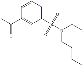 N-butyl-3-acetyl-N-ethylbenzene-1-sulfonamide Structure