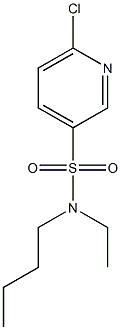 N-butyl-6-chloro-N-ethylpyridine-3-sulfonamide 结构式