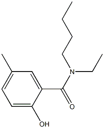 N-butyl-N-ethyl-2-hydroxy-5-methylbenzamide 化学構造式