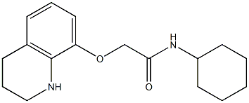 N-cyclohexyl-2-(1,2,3,4-tetrahydroquinolin-8-yloxy)acetamide 结构式
