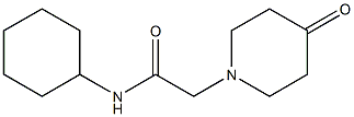 N-cyclohexyl-2-(4-oxopiperidin-1-yl)acetamide Struktur