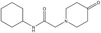 N-cyclohexyl-2-(4-oxopiperidin-1-yl)acetamide Structure