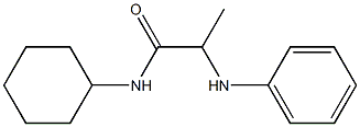 N-cyclohexyl-2-(phenylamino)propanamide 结构式