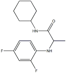 N-cyclohexyl-2-[(2,4-difluorophenyl)amino]propanamide Structure