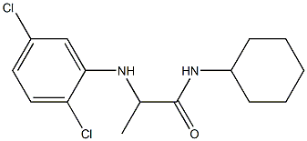 N-cyclohexyl-2-[(2,5-dichlorophenyl)amino]propanamide 结构式