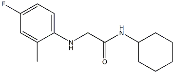 N-cyclohexyl-2-[(4-fluoro-2-methylphenyl)amino]acetamide,,结构式