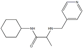 N-cyclohexyl-2-[(pyridin-4-ylmethyl)amino]propanamide Structure