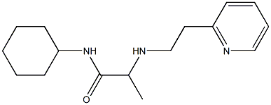 N-cyclohexyl-2-{[2-(pyridin-2-yl)ethyl]amino}propanamide Struktur