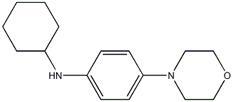 N-cyclohexyl-4-(morpholin-4-yl)aniline,,结构式