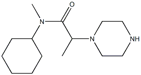 N-cyclohexyl-N-methyl-2-(piperazin-1-yl)propanamide Structure