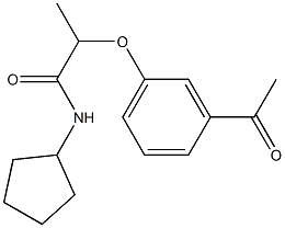 N-cyclopentyl-2-(3-acetylphenoxy)propanamide