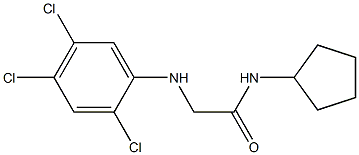 N-cyclopentyl-2-[(2,4,5-trichlorophenyl)amino]acetamide Struktur