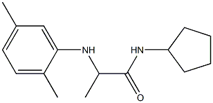 N-cyclopentyl-2-[(2,5-dimethylphenyl)amino]propanamide,,结构式