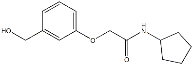 N-cyclopentyl-2-[3-(hydroxymethyl)phenoxy]acetamide Struktur