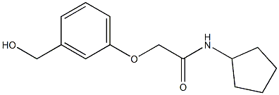 N-cyclopentyl-2-[3-(hydroxymethyl)phenoxy]acetamide 结构式