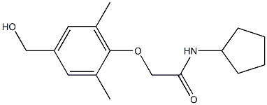 N-cyclopentyl-2-[4-(hydroxymethyl)-2,6-dimethylphenoxy]acetamide Structure