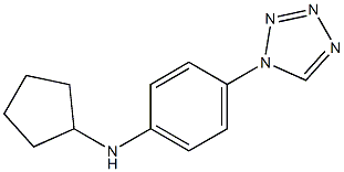 N-cyclopentyl-4-(1H-1,2,3,4-tetrazol-1-yl)aniline,,结构式