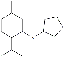 N-cyclopentyl-5-methyl-2-(propan-2-yl)cyclohexan-1-amine,,结构式