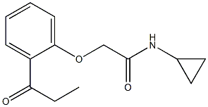 N-cyclopropyl-2-(2-propionylphenoxy)acetamide,,结构式