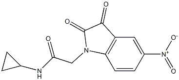  N-cyclopropyl-2-(5-nitro-2,3-dioxo-2,3-dihydro-1H-indol-1-yl)acetamide