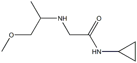 N-cyclopropyl-2-[(1-methoxypropan-2-yl)amino]acetamide Struktur